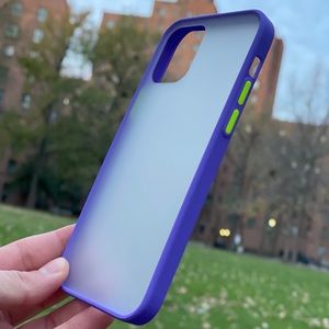 Iphone 12 Pro Purple Bumper Case 💜💚🔫🍇